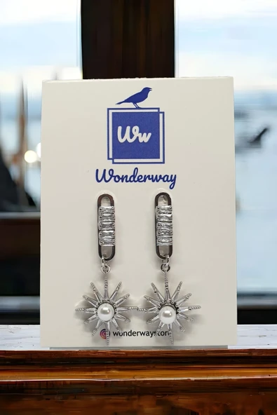 WONDERWAY Zirkon Taşlı Güneş Küpe ürün görseli 1