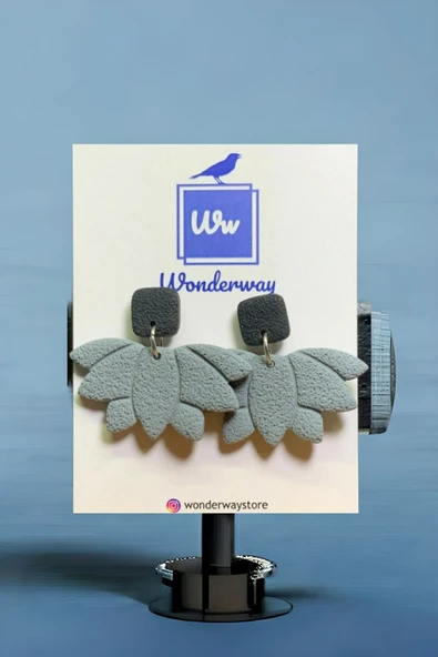 WONDERWAY Özel Tasarım El Yapımı Polimer Kil Küpe ürün görseli 1