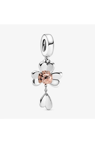 POSEİDONS JEWELLERY Yonca ve Uğur Böceği Sallantılı Charm ürün görseli 1
