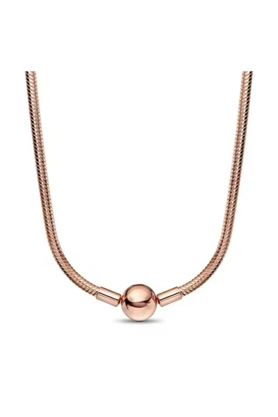 Lovecharm Pembe Renk Gümüş Moments Zincir Kolye ürün görseli 1