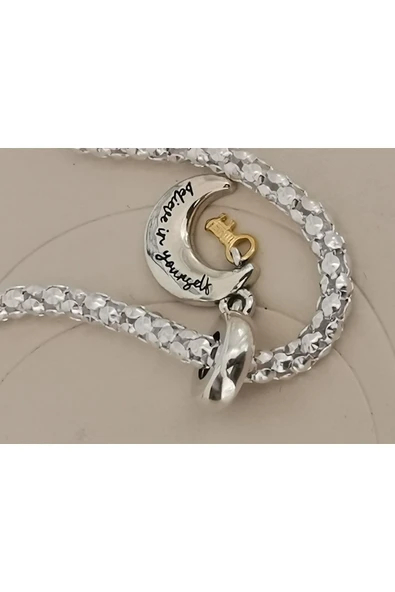 Lovecharm Işıltılı Ay,anahtar charm - Resim 3