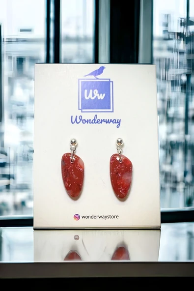 WONDERWAY Özel Tasarım El Yapımı Polimer Kil Küpe ürün görseli 1