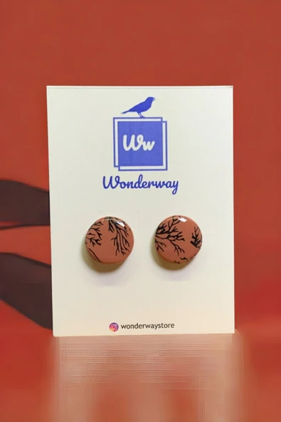 WONDERWAY Özel Tasarım El Yapımı Polimer Kil Küpe ürün görseli 1