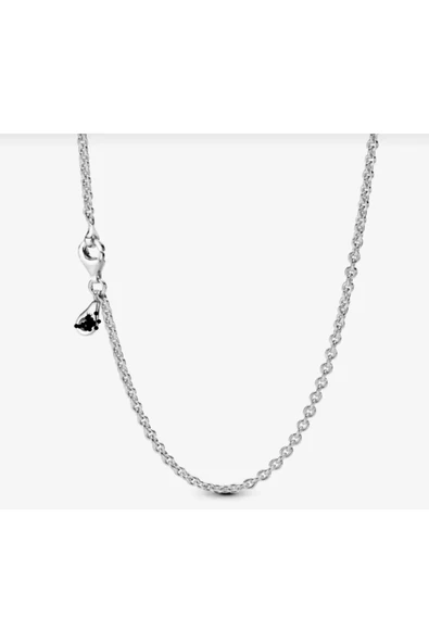 Lovecharm 925 Ayar Gümüş Sade Şık Logolu Zincir Kolye ürün görseli 1