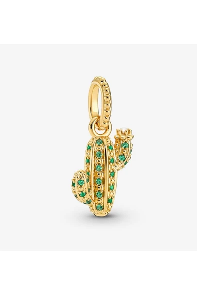 POSEİDONS JEWELLERY Işıltılı Çöl Kaktüsü Kolye Ucu ürün görseli 1