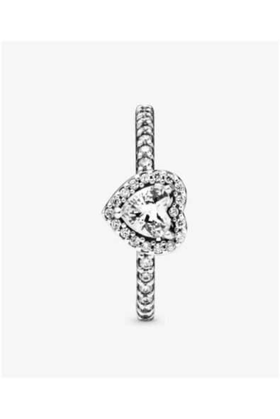 POSEİDONS JEWELLERY S925 Ayar Zirkon Taşlı Asil Kalp Yüzük ürün görseli 1