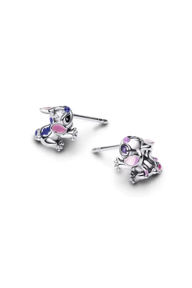 Lovecharm Gümüş Stitch ve Angel Çivi Küpeler ürün görseli 1