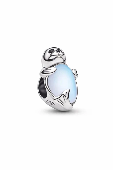 POSEİDONS JEWELLERY Gümüş Murano Fok Charm ürün görseli 1