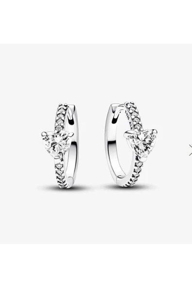 Lovecharm Işıltılı Kalpli Halka Küpeler ürün görseli 1