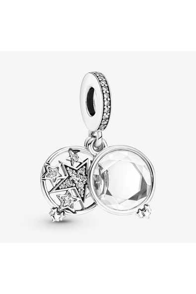 POSEİDONS JEWELLERY Büyütülmüş Yıldız Çift Sallantılı Charm ürün görseli 1