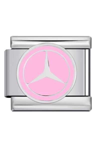 POSEİDONS JEWELLERY Marka Araç Pembe Logo İtalyan Charm ürün görseli 1