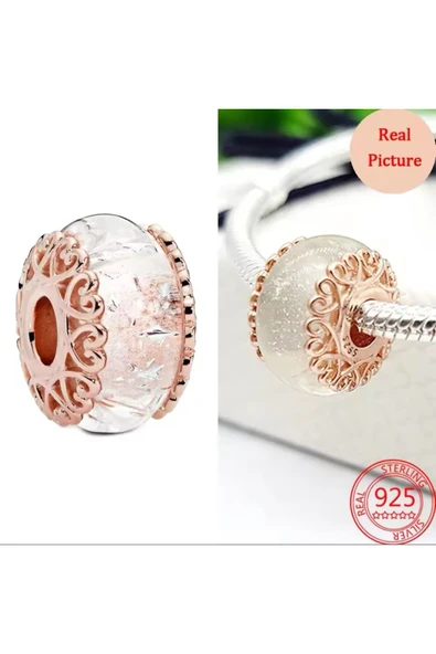 POSEİDONS JEWELLERY Yanardöner Murano Cam Charm s925 - Resim 2