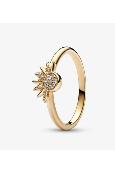 POSEİDONS JEWELLERY Gökyüzü Işıltılı Güneş Yüzük S925 ürün görseli 1