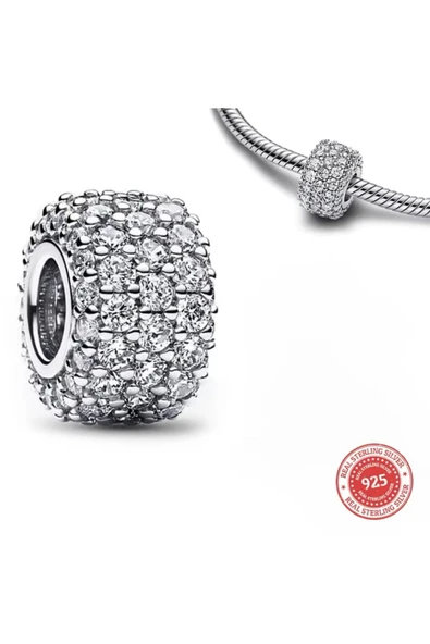Lovecharm Işıltılı Pavé Üç Sıralı Charm - Resim 4