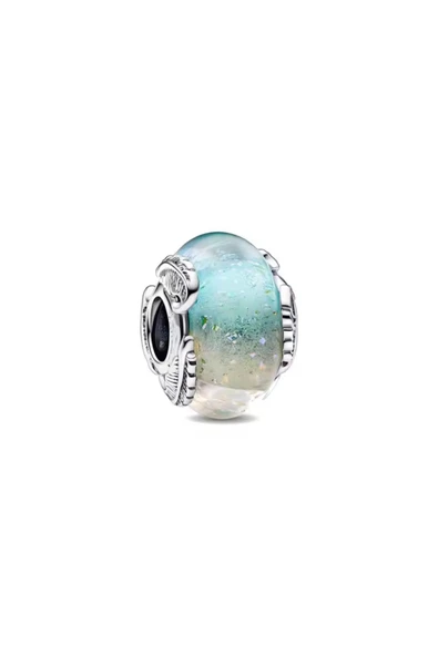 POSEİDONS JEWELLERY Murano Camı Ve Tüy Charm Renkli S925 Gümüş ürün görseli 1
