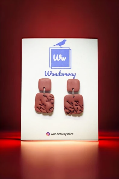 WONDERWAY Özel Tasarım El Yapımı Polimer Kil Küpe ürün görseli 1