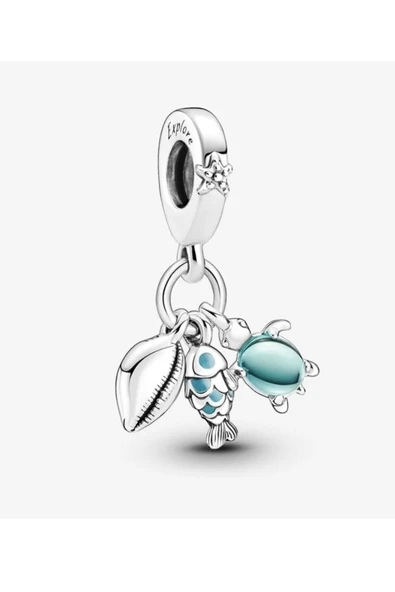 Lovecharm Balık, Deniz Kaplumbağası ve Deniz Kabuğu Üçlü Sallantılı Charm ürün görseli 1