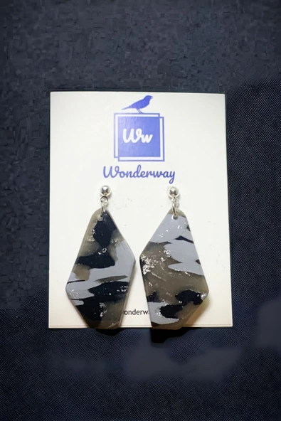WONDERWAY Özel Tasarım El Yapımı Polimer Kil Küpe ürün görseli 1