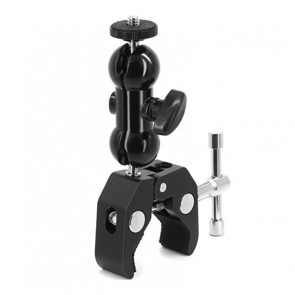 Ayex Dual Ball Heads Magic Arm + Super Crab Clamp Kelepçe ürün görseli 1