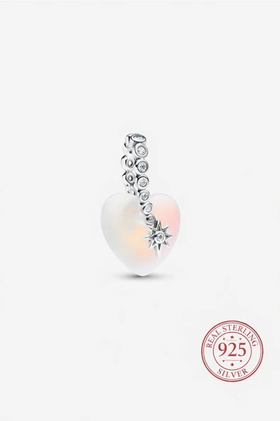 POSEİDONS JEWELLERY S925 Kayan Yıldız ve Kalp Sallantılı Charm ürün görseli 1