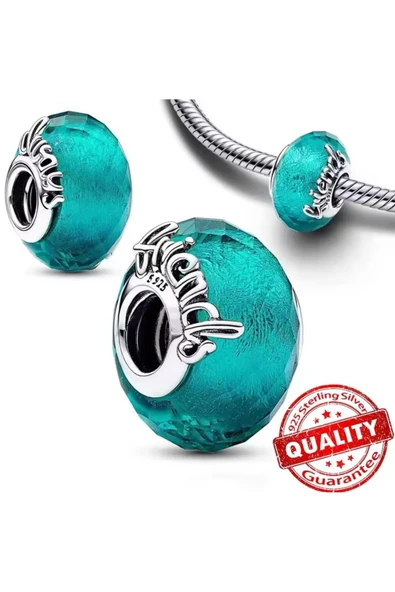 POSEİDONS JEWELLERY Kesme Yüzeyli Murano Cam Arkadaşlık Charm’ı ürün görseli 1