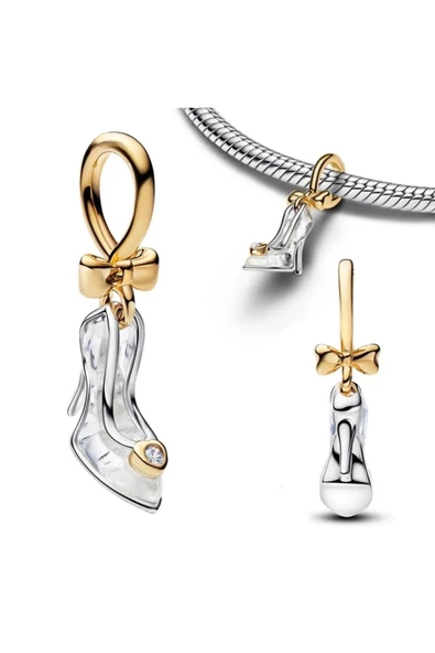 Lovecharm S925 SİNDİRELLA AYAKKABISI SALLANTILI CHARM ürün görseli 1
