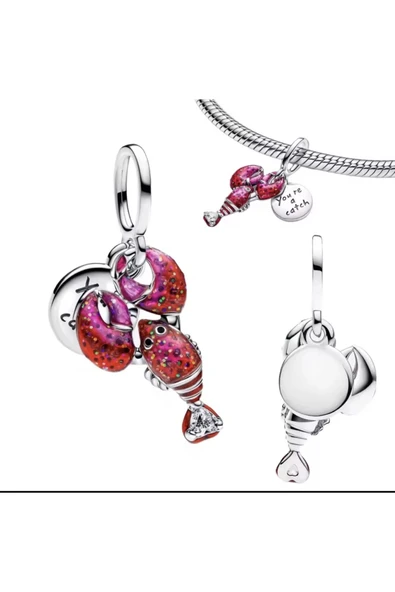 Lovecharm Gümüş İstakoz Sallantılı Charm ürün görseli 1