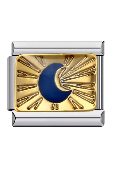 Lovecharm Güneş Işığı üzerine Lacivert Ay İtalyan Çelik Charm ürün görseli 1