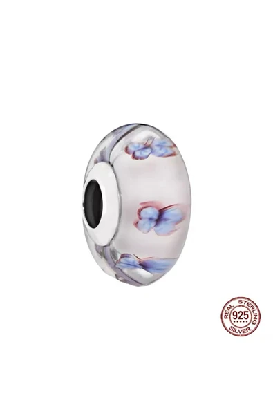 POSEİDONS JEWELLERY Kelebek Desenli Murano Cam Charm ürün görseli 1