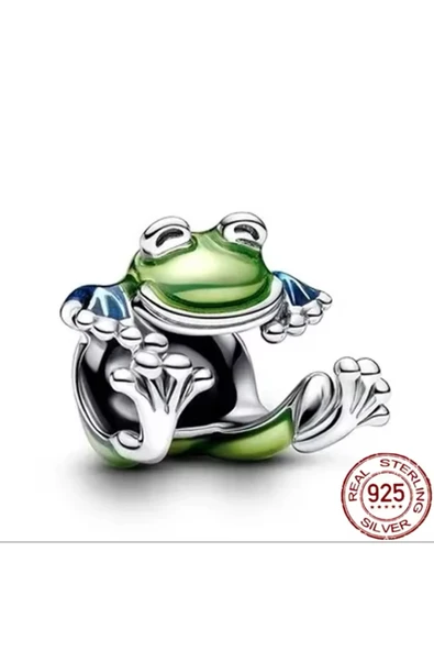POSEİDONS JEWELLERY Tırmanan Kurbağa Kermit Charm s925 Ayar ürün görseli 1