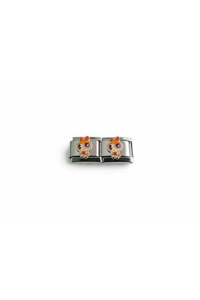 Lovecharm Powerpuff Tarzı Sevimli Kız Figürlü İtalyan Charm – İtalyan Bileklik Uyumlu ürün görseli 1