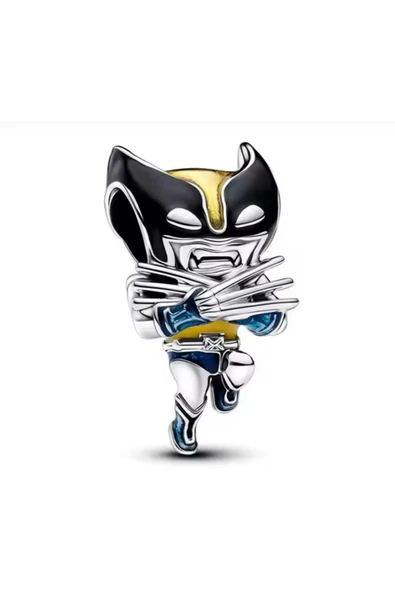 POSEİDONS JEWELLERY Poseidons Jewellery S925 Ayar Gümüş Marvel Karakter X-Men Wolwerine Charm ürün görseli 1