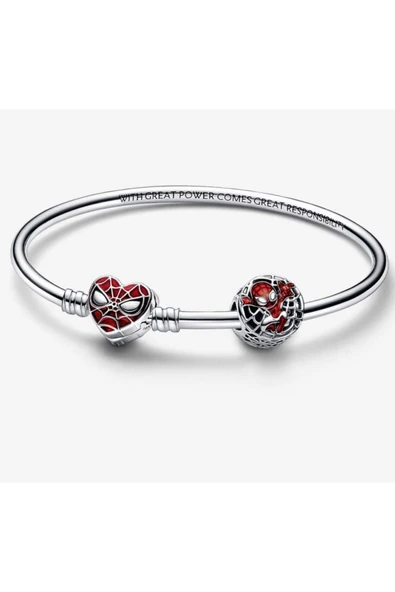 POSEİDONS JEWELLERY Marvel Örümcek Adam Charm ve Bileklik Seti ürün görseli 1