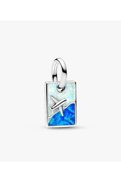 POSEİDONS JEWELLERY S925 Ayar Seyahat Sallantılı Charm Uçak Detaylı ürün görseli 1