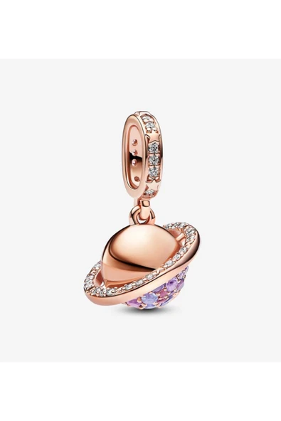 POSEİDONS JEWELLERY Gezegen Satürn Köpüklü Sallantılı Charm s925 ürün görseli 1