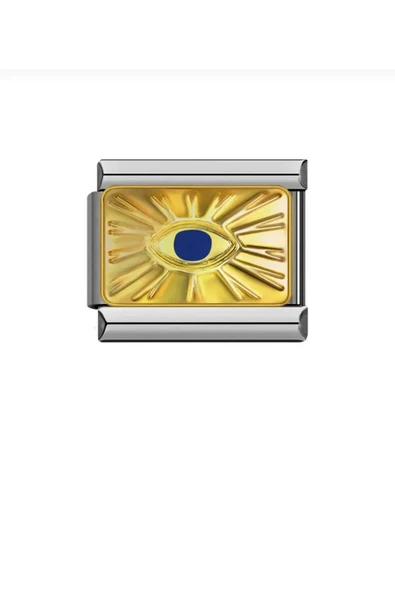 POSEİDONS JEWELLERY MAVİ GÖZ ÇELİK İTALYAN CHARM ürün görseli 1