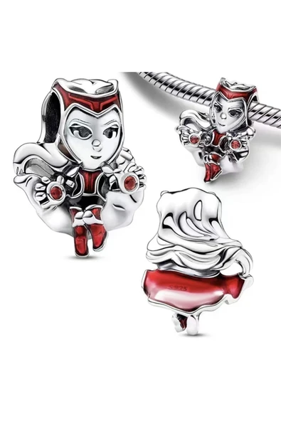 POSEİDONS JEWELLERY Marvel Scarlet Witch (Kızıl Cadı) Charm s925 Ayar ürün görseli 1
