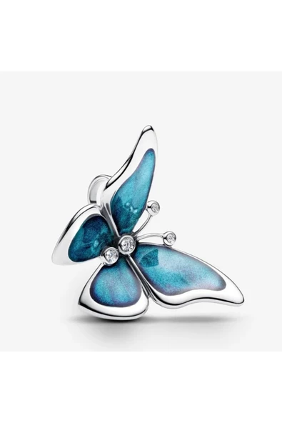 POSEİDONS JEWELLERY Poseidons Jewellery Büyük Boy Kelebek Temalı Gümüş Charm ürün görseli 1