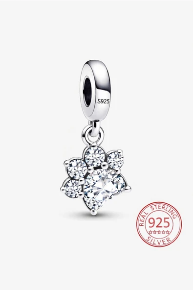 Lovecharm S925 Zirkon Taşlı Işıltılı Pati İzi Sallantılı Charm ürün görseli 1