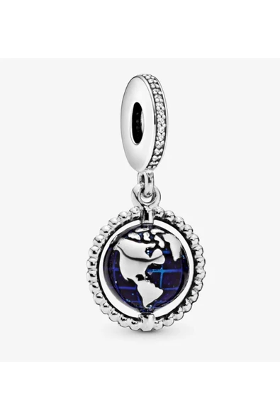 POSEİDONS JEWELLERY Dönen Dünya Sallantılı Charm s925 Gümüş ürün görseli 1