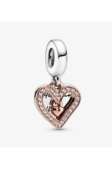 POSEİDONS JEWELLERY Köpüklü Serbest Kalp Sallantılı Charm s925 ürün görseli 1