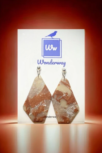 WONDERWAY Özel Tasarım El Yapımı Polimer Kil Küpe ürün görseli 1
