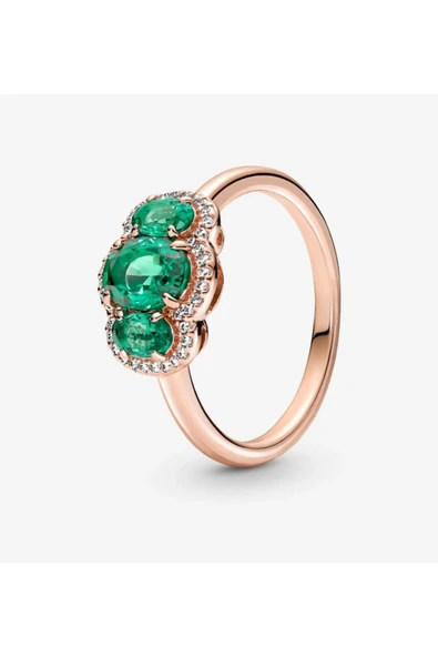 POSEİDONS JEWELLERY Üç Taşlı Vintage Yüzük ürün görseli 1