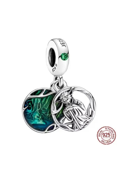 Lovecharm Gümüş Usta Yoda ve Jedi Sallantılı Charm ürün görseli 1