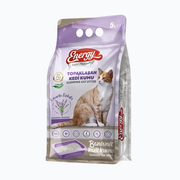 Super Premium Energy Kedi Kumu Lavanta Kokulu 5 lt ürün görseli 1