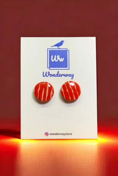 WONDERWAY Özel Tasarım El Yapımı Polimer Kil Küpe ürün görseli 1
