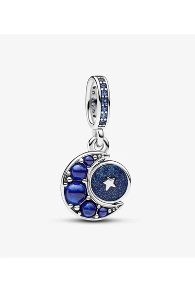 POSEİDONS JEWELLERY Işıltılı Ay Dönen Sallantılı Charm ürün görseli 1