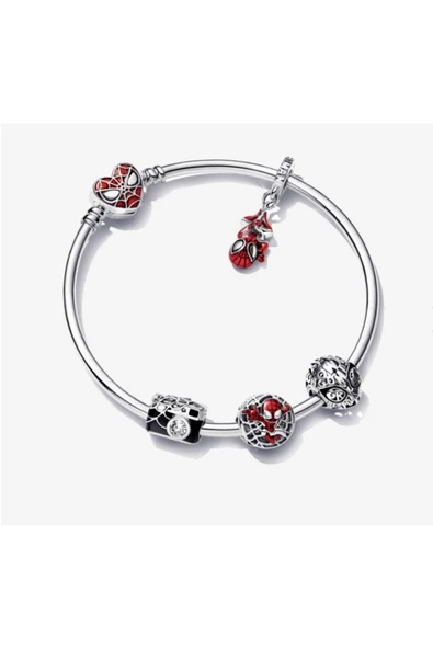 POSEİDONS JEWELLERY Marvel Spider-Man Tam Koleksiyon Charm Bileklik Seti ürün görseli 1