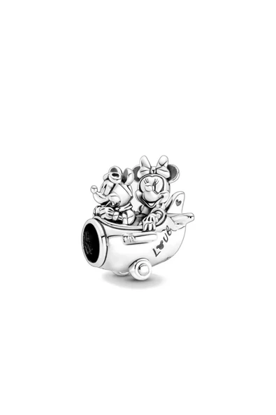 POSEİDONS JEWELLERY Poseidons Jewellery Disney Mickey Ve Minnie Mouse Uçak Figürlü s925 Ayar Charm ürün görseli 1