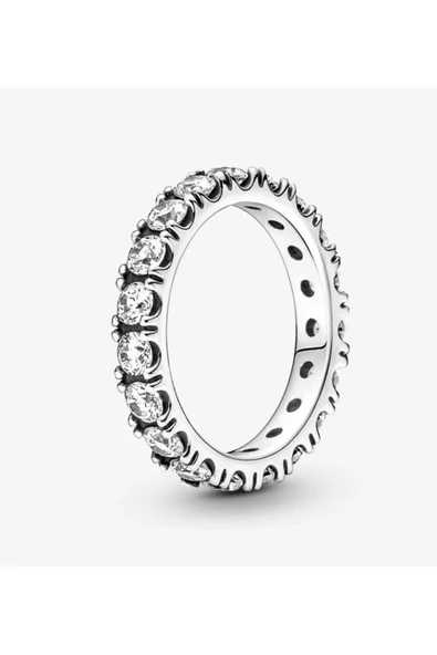 POSEİDONS JEWELLERY Tarz Işıltılı Tam Tur Taşlı Yüzük ürün görseli 1